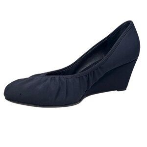 NIB Donald J Pliner Black Suede Wedge Heels Size 6M